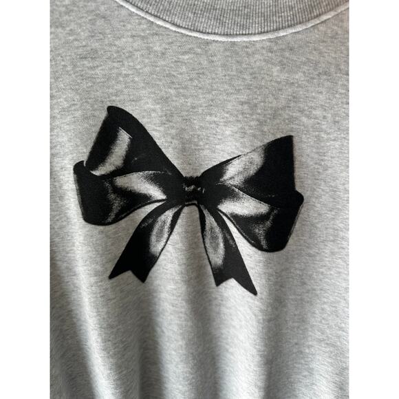 H&M Bow Gray and Black Sweatshirt size 16/18 kids - Picture 2 of 7